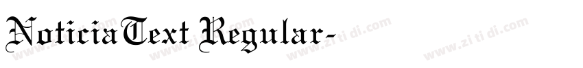 NoticiaText Regular字体转换